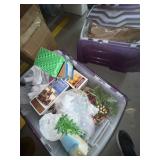 Box Lot of Assorted Christmas Holiday Decor Glass Trees Candles
