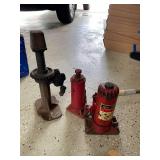 Lot of Assorted Vintage Screw Post and Hydraulic Bottle Jacks