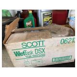 Assorted Automotive Fluids Gas Cans Oil Drain Pan Shop Supply Lot