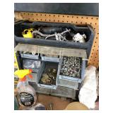Assorted Shop Hardware Fasteners Hooks Bolts in Parts Organizers