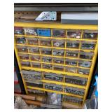 Assorted Shop Hardware Fasteners Hooks Bolts in Parts Organizers