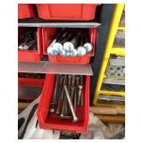 Assorted Shop Hardware Fasteners Hooks Bolts in Parts Organizers