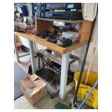 Heavy Duty Butcher Block Top Workbench 6 Ft Shop Garage Bench