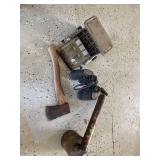 Vintage Mixed Lot Sears Binoculars Toaster Axe Hand Sprayer
