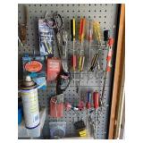 Lot of Assorted Garage Hand Tools Hardware Organizers & Shop Supplies