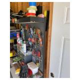 Steel Garage Workbench Storage Rack w/ Pegboard Shelf & Drawer