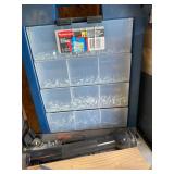 Mixed Workshop Hardware & Utility Shelf Lot Drill Bits Screws Tools