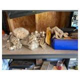 Mixed Workshop Hardware & Utility Shelf Lot Drill Bits Screws Tools