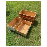 Vintage Wooden Storage Crates & Decorative Box Farmhouse Decor
