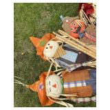 Fall Scarecrow Yard Decorations Harvest Halloween Fabric Stake Set