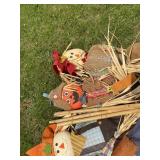 Fall Scarecrow Yard Decorations Harvest Halloween Fabric Stake Set