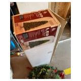 7 Ft Pre-Lit LED Christmas Tree With Wreath & Holiday Decorations