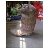 Western Boot Style Planter Large Decorative Garden Accent 21in