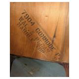 Vintage Walnut and Pecan Mid Century Kent Coffey Perspecta Nightstand / Commode End Table Faux Marble Top Cabinet
