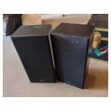 Magnavox LSB 300/15 8 Ohm Stereo Bookshelf Speaker Pair Black