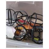 Box Lot of Assorted Metal Lamp Shade Guards & Casio Calculator