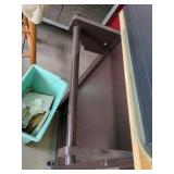 Rolling Kitchen Storage Cabinet Cart Butcher Block Top Towel Bar
