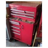 Homak 2-Piece Rolling Tool Chest Cabinet with Assorted Contents