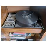 Soundesign Stereo Console Cabinet Turntable 8-Track Cassette Audio Set