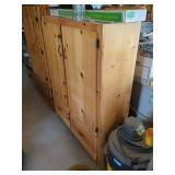 Rustic Pine Storage Cabinet Armoire 2 Door 2 Drawer 46x56x15