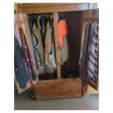 Mixed Hunting Clothing Gear Lot w Binoculars Boots Neckties