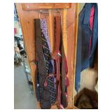 Mixed Hunting Clothing Gear Lot w Binoculars Boots Neckties