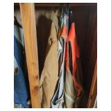 Mixed Hunting Clothing Gear Lot w Binoculars Boots Neckties