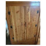 Rustic Cedar Armoire Wardrobe Cabinet Double Door 39x22x64