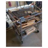 Pair of 3-Tier Wire Rolling Utility Carts on Casters Chrome Finish