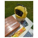 Plano Magnum Tackle Box Fishing Gear Lot Berkley Line Bait Bucket