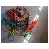 Lot of Assorted Extension Cords Power Strip Trouble Light Adapters