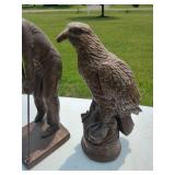 Ethan Allen Golfer Figurine with Mexico Eagle Bronze Tone Decor