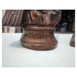 Ethan Allen Golfer Figurine with Mexico Eagle Bronze Tone Decor