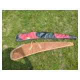 Vintage Soft Long Gun Cases Vinyl & Quilted Tan Hunting Pair