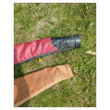 Vintage Soft Long Gun Cases Vinyl & Quilted Tan Hunting Pair