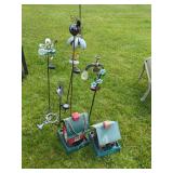 Lot of Assorted Garden Stakes Birdhouses Yard Decor & Sprinkler