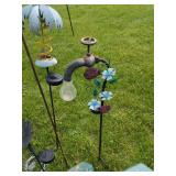 Lot of Assorted Garden Stakes Birdhouses Yard Decor & Sprinkler