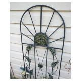 Metal Garden Trellis & Flower Stake Mosaic Outdoor Yard Decor