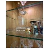 Lot of Assorted Vintage Stemware Barware Glasses & Decorative Pieces