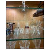 Lot of Assorted Vintage Stemware Barware Glasses & Decorative Pieces