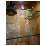 Lot of Assorted Vintage Stemware Barware Glasses & Decorative Pieces