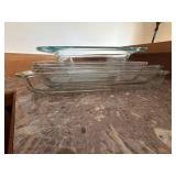 Clear Glass Baking Dishes Casserole Pans Set of 4 Assorted Sizes
