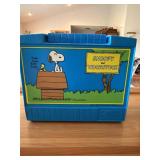 Vintage Thermos Snoopy & Woodstock Plastic Lunchbox with Thermos Set