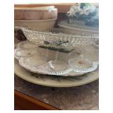 Lot of Assorted Serving Pieces Mixing Bowls Casserole Divided Tray
