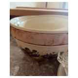 Lot of Assorted Serving Pieces Mixing Bowls Casserole Divided Tray
