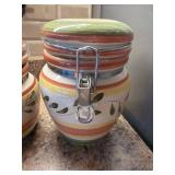 Gibson Canister Set w/ Spoon Rest & Ceramic Trivet Kitchen Decor