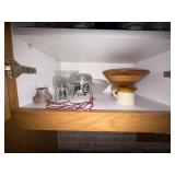 Box Lot of Assorted Kitchenware Glassware Holiday Ceramics