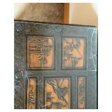 Vintage Chinese Carved Wood Trunk Chest With Glass Top