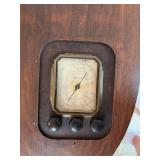 Antique Philco Art Deco Chairside End Table Radio Wood Cabinet Tube Radio