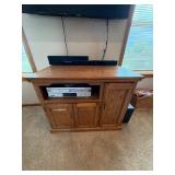 Oak Entertainment Cabinet TV Stand Media Console Storage 42x21x38
